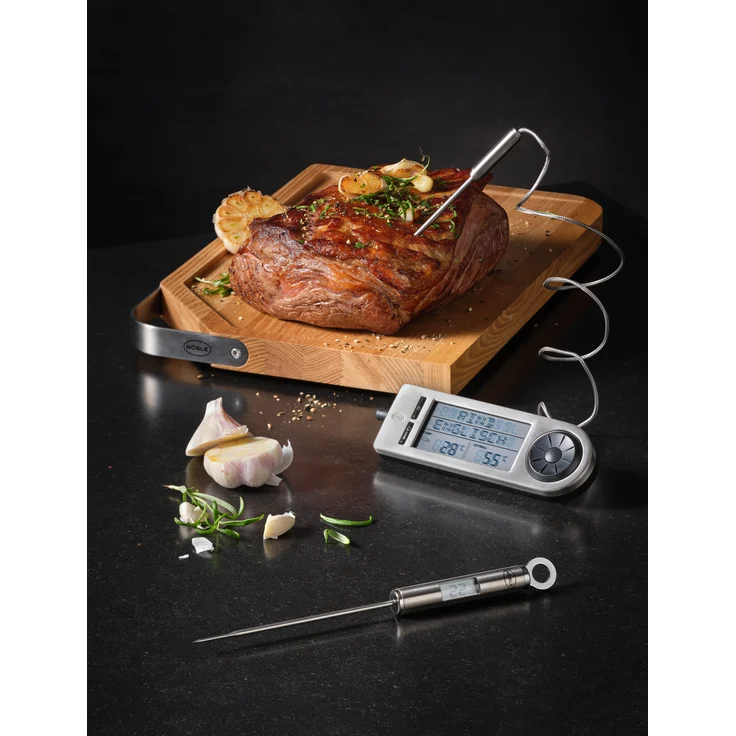 RÖSLE Barbecue-Kerntemperaturmesser, Hochwertiges Thermometer zur Bestimmung der idealen Fleischkerntemperatur auf dem Grill oder im Backofen, -20 °C bis 250 °C, mit Magnethalterung, Edelstahl 18/10 – Bild 4