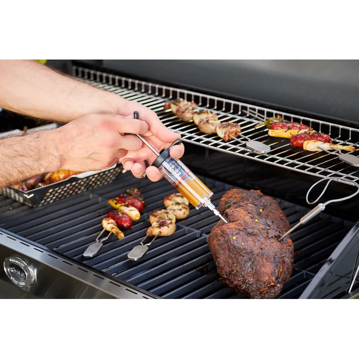 RÖSLE Barbecue-Kerntemperaturmesser, Hochwertiges Thermometer zur Bestimmung der idealen Fleischkerntemperatur auf dem Grill oder im Backofen, -20 °C bis 250 °C, mit Magnethalterung, Edelstahl 18/10 – Bild 2