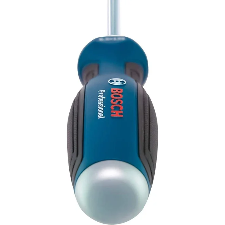 Bosch Professional 1600A016BF 6 tlg. Schraubendreher Set mit Kreuz- und Schlitzschraubendreher, durchgehende Stahlklinge und Stahlkappe – Bild 5