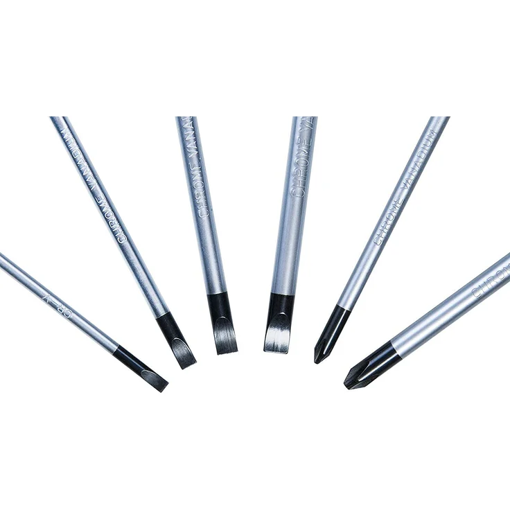 Bosch Professional 1600A016BF 6 tlg. Schraubendreher Set mit Kreuz- und Schlitzschraubendreher, durchgehende Stahlklinge und Stahlkappe – Bild 3