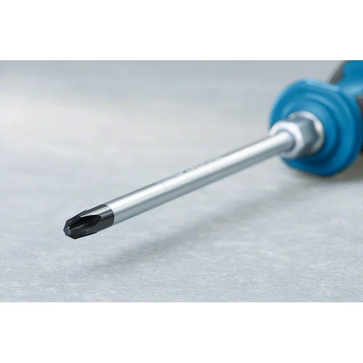 Bosch Professional 1600A016BF 6 tlg. Schraubendreher Set mit Kreuz- und Schlitzschraubendreher, durchgehende Stahlklinge und Stahlkappe – Bild 4
