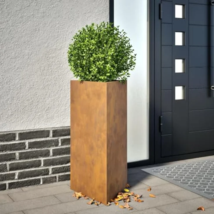 vidaXL Pflanzkübel 2 STK. Dreieckig 40x34,5x70 cm Cortenstahl, Rostbeständig und geräumig – Bild 2