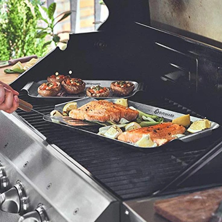 Burnhard Edelstahl Grillschale klein 27,5 x 19 x 2 cm – Bild 6
