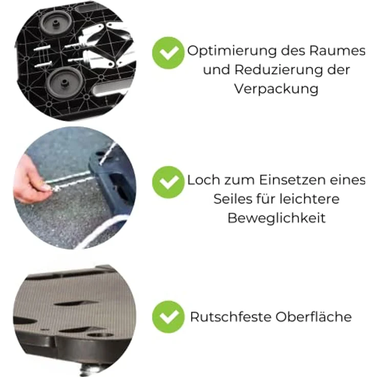 GarPet Transportroller Schwerlast mit Griff, Rollbrett für Werkstatt und Möbeltransport, schwarz, erweiterbar, kugelgelagerte Stahlräder – Bild 2