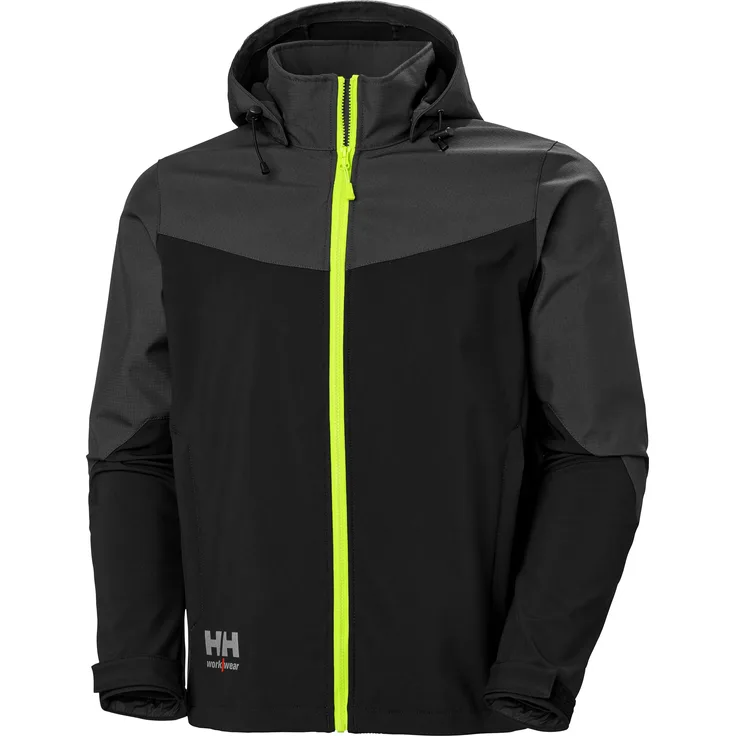 Helly Hansen workwear Arbeitsjacke Helly Hansen Softshelljacke Oxford, optimal für regnerische und windige Tage, bequem mit verlängertem Rücken, marineblau