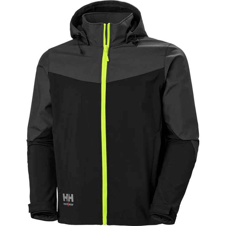 Helly Hansen workwear Arbeitsjacke Helly Hansen Softshelljacke Oxford, optimal für regnerische und windige Tage, bequem mit verlängertem Rücken, marineblau – Bild 1