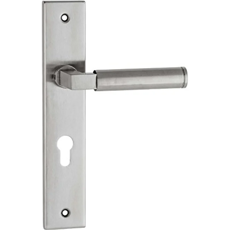 ck-tuerbeschlaege Langschild Bauhaus PZ, V2A Edelstahl matt, festdrehbar gelagert, Rückholfeder, für Türstärken 38-45 mm, nach Gropius & Meyer 1922/1923 – Bild 2