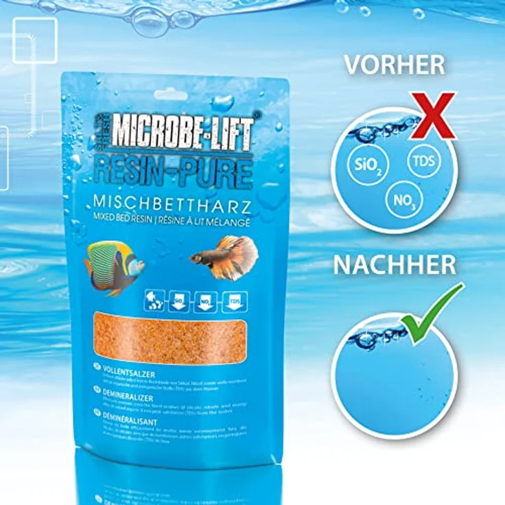 ARKA Biotechnologie GmbH Aquarien-Substrat Microbe-Lift Resin-Pure, Vollentsalzer für Silikat und Nitrat, 1000 ml – Bild 5