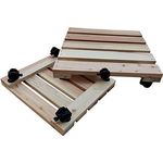 Pflanzenroller 2er Set Heidi Pflanzenuntersetzer Rollbrett Transporthilfe HTI-Line