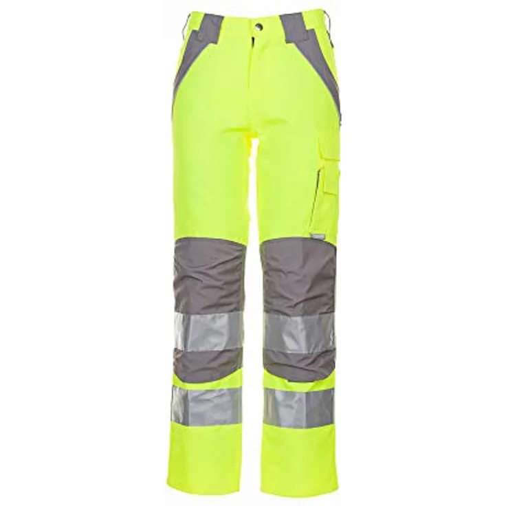 PLANAM Plaline Warnschutz Bundhose gelb/zink, 290 g/m² mit Reflexmaterial und mehreren Taschen