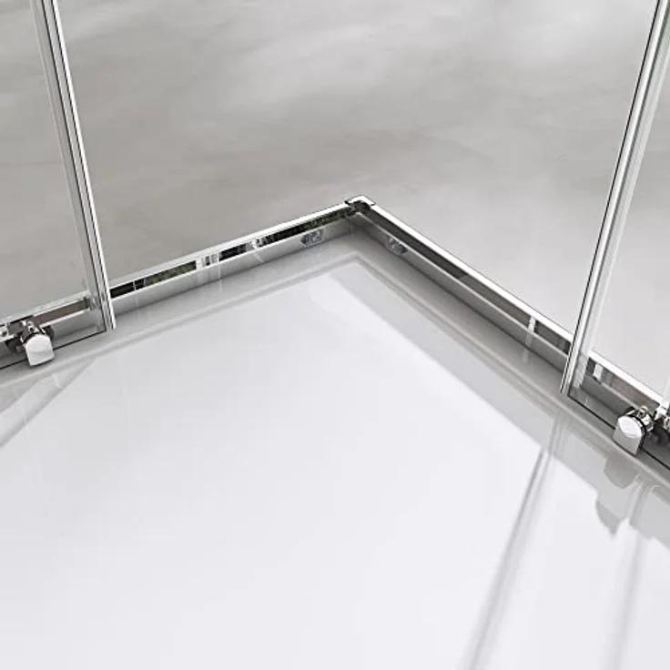 doporro 70x80cm Duschkabine Eckeinstieg mit Schiebetür, Klarglas 6mm ESG, Höhe 190cm, links/rechts montierbar, NANO-Beschichtung – Bild 6