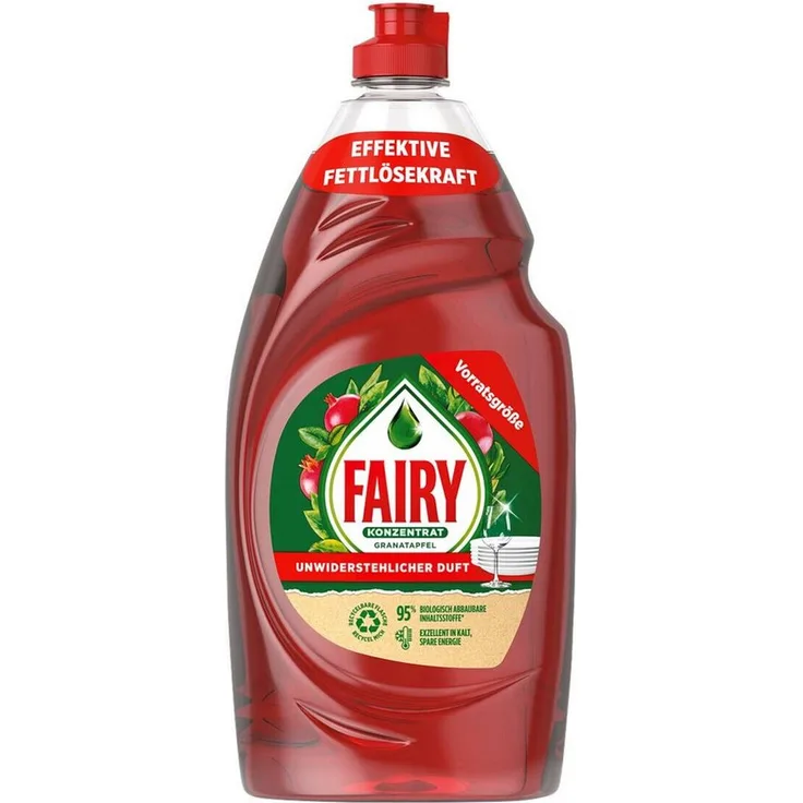 Fairy Ultra Granatapfel Geschirrspülmittel, 900 ml Konzentrat für strahlend sauberes Geschirr, besonders ergiebig