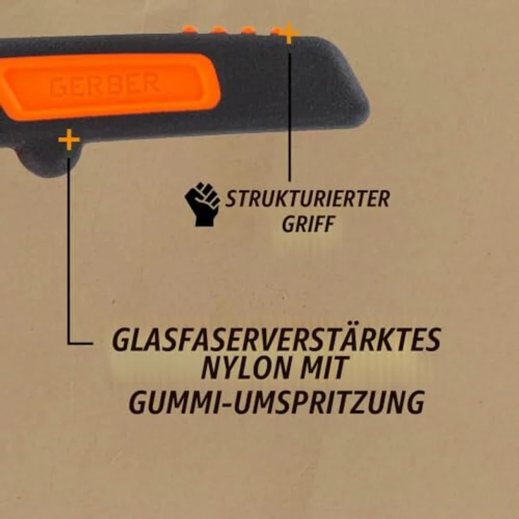 Gerber Vital Zip EAB Hunting Tool, Allzweckschneider mit ergonomischem Griff und Holster, orange – Bild 5