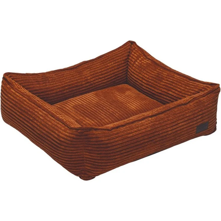 Designed By Lotte Tierbett Hundebett Ribbed terrakotta, Polyester, weich und robust, Flockenfüllung, abnehmbarer Bezug