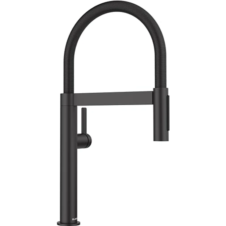 Blanco CULINA-S II MINI, Küchenarmatur schwarz matt, Hochdruck mit flexibler Handbrause und 180° schwenkbarem Auslauf – Bild 2