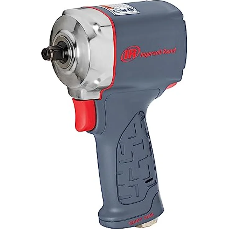 Ingersoll-Rand 3/8"-Antrieb Ultrakompakter Druckluft-Schlagschrauber 15QMAX mit leiser Technologie, 520 Nm maximales Lösedrehmoment, 2-jährige Garantie.