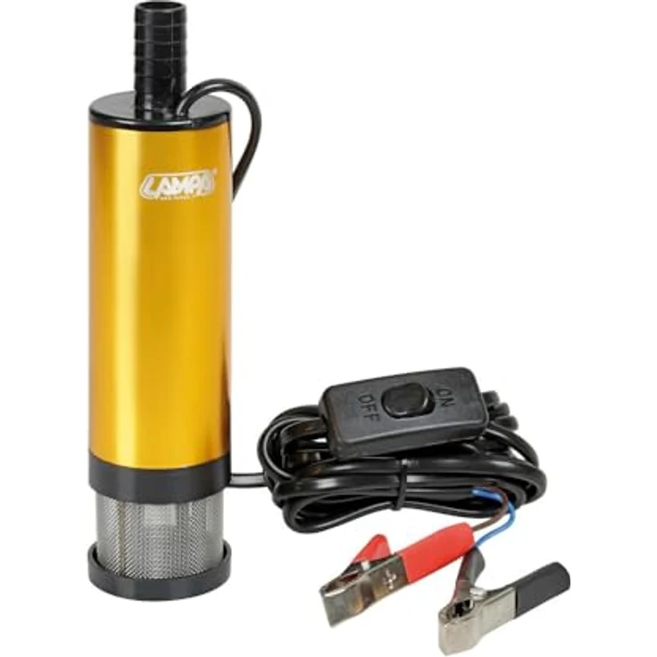 LAMPA Accessories 12V Tauchpumpe 30 L/min, elektrische Saugpumpe für Camping und Wohnmobil, Aluminiumrahmen, abnehmbarer Filter – Bild 1