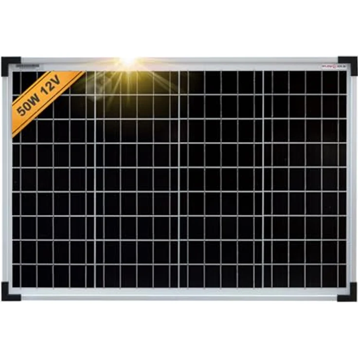 enjoy solar Monokristallin PERC Solarmodul 12V/50W, ideal für Garten und Wohnmobil, TÜV zertifiziert mit 90% Leistungsgarantie bis 10 Jahre – Bild 1