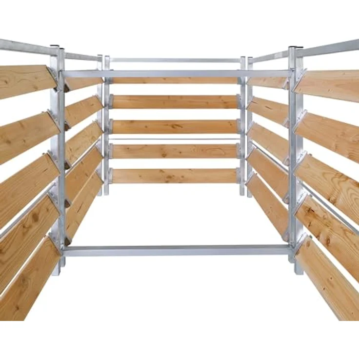 bellissa Premium Feuerverzinkter Gartenkomposter Holz Metall Kompostbehälter 102x100x100 cm 2 Seitenteile, Effektive Kompostierung, Robust und Haltbar – Bild 4