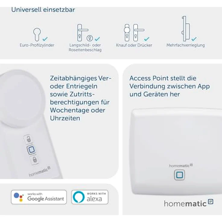 Homematic IP Smart Home Starter Set Mini Zutritt, elektronisches Türschloss, nachrüstbar ohne Umbau, steuerbar per App, Alexa & Google Assistant, 161228A1 – Bild 3