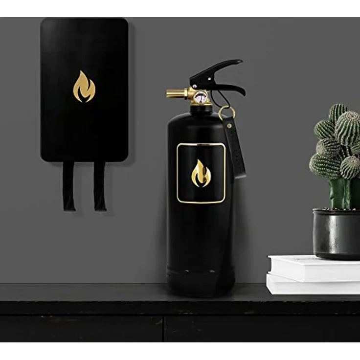 Nordic Flame Löschdecke Schwarz-Gold 1,2 m x 1,2 m – Bild 5