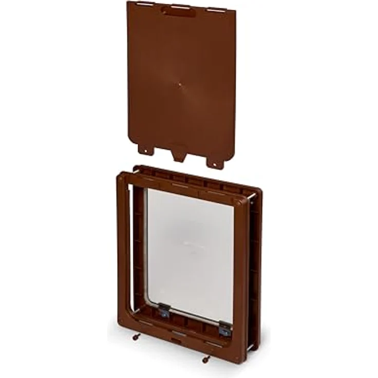 Kerbl Dog Mate® 2-Wege Hundetüre XL, Haustierklappe mit Magnetverschluss, braun, für große Hunde bis 630 mm Schulterhöhe, 366 x 441 mm – Bild 3