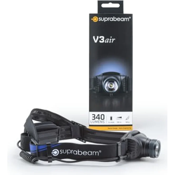 Suprabeam Stirnlampe V3air, (340 lm), unverzichtbar für Abenteuer, schwarz – Bild 3