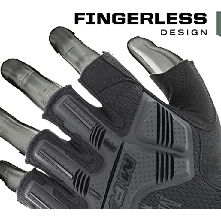 Mechanix Wear Mechanix Herren M-pact® Covert Vingerloze handschoenen (groot, volledig zwart) Fingerlose Einsatzhandschuhe, Covert, L EU – Bild 2