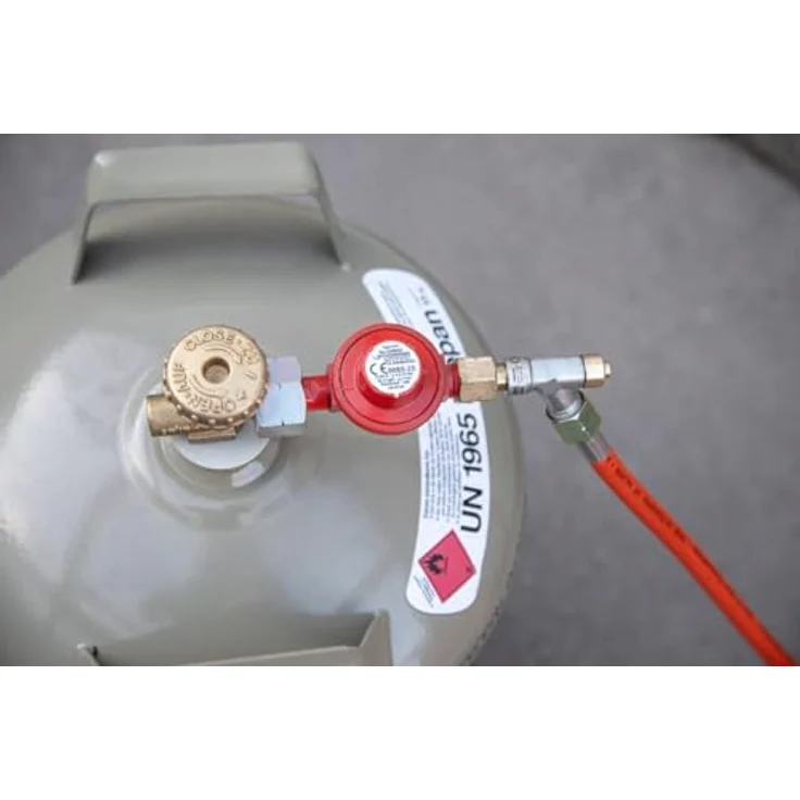 ROTHENBERGER Propan Schlauchbruchsicherung 035925E | Sicherheitseinrichtung mit 2 x G 3/8“, L-DVGW-geprüft, Montage am Regler – Bild 4