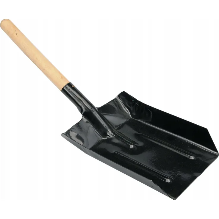 TRIZERATOP Schaufel Kohleschaufel, Kehrblech 220 x 150 mm x 49 cm, Stahlblech mit Holzstiel