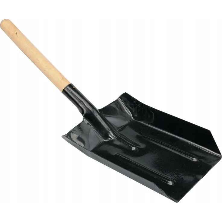 TRIZERATOP Schaufel Kohleschaufel, Kehrblech 220 x 150 mm x 49 cm, Stahlblech mit Holzstiel