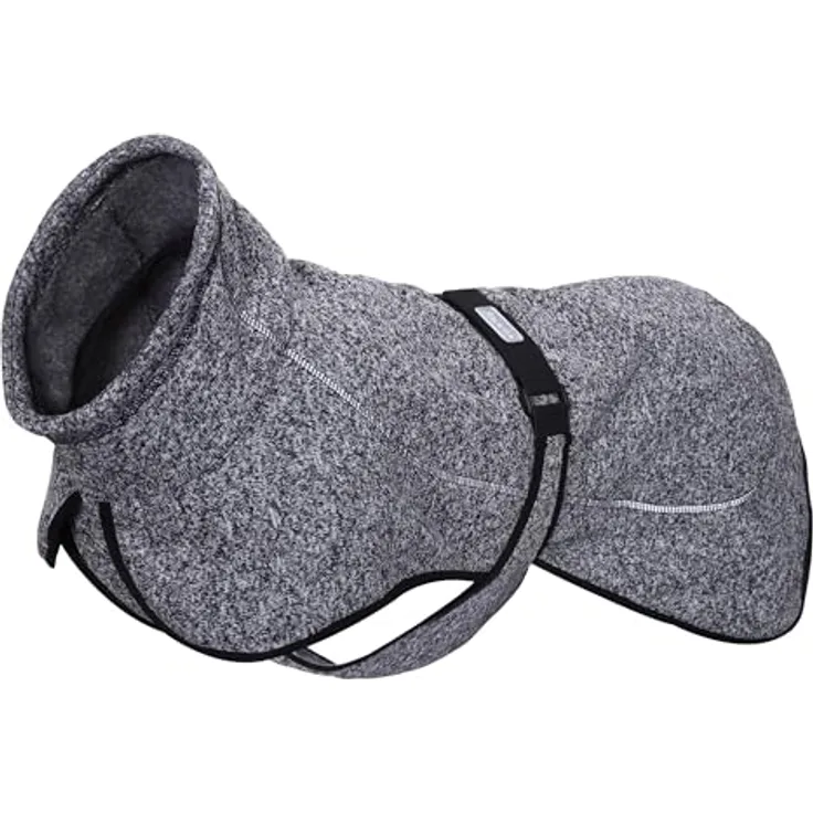 Rukka Pets Comfy Knit Jacke für Hunde Schwarz 25, Trocknet schnell, verstellbarer Kragen und Taille, reflektierende Details