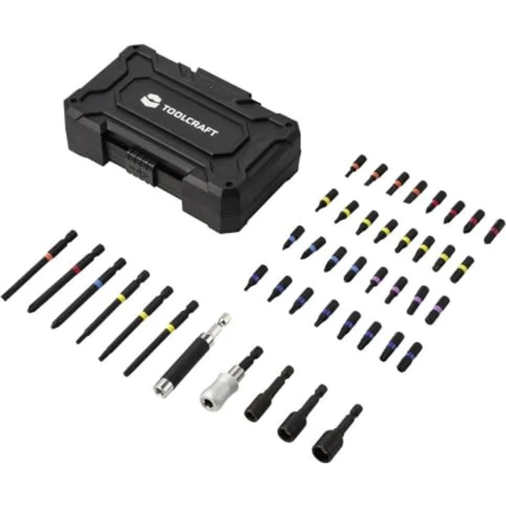 TOOLCRAFT TO-10911219 Bit-Set 43-teilig, farbcodierte Bits mit 25 mm ...