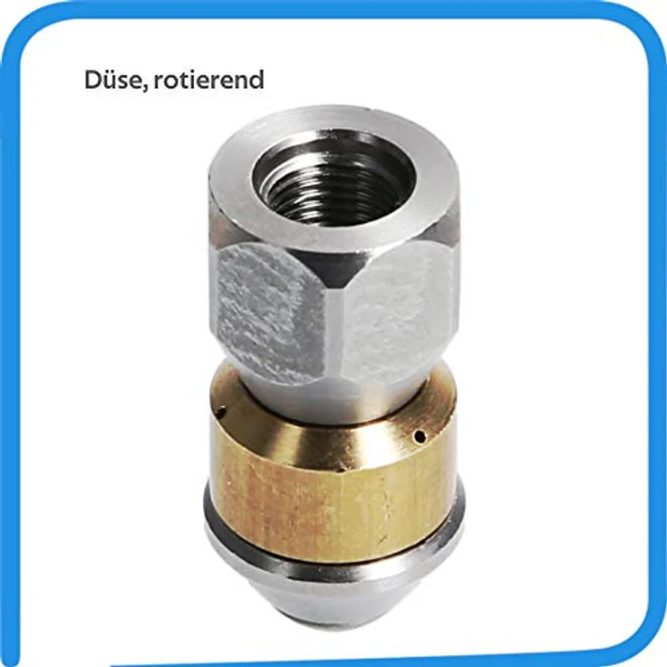 McFilter | Rohrreinigungsdüse für Hochdruckreiniger, starr (3+1 x 0,8 mm - 050) + rotierend (3 x 0,8 mm - 050), Einlass 1/8" IG – Bild 4