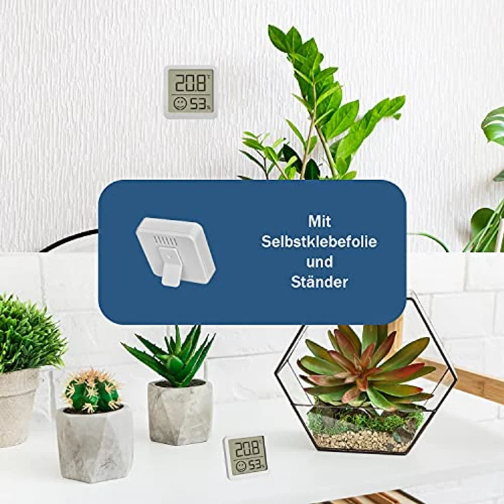 TFA Dostmann 4er Set Digitales Thermo-Hygrometer mit Komfortzone Thermo-/Hygrometer Weiß – Bild 5