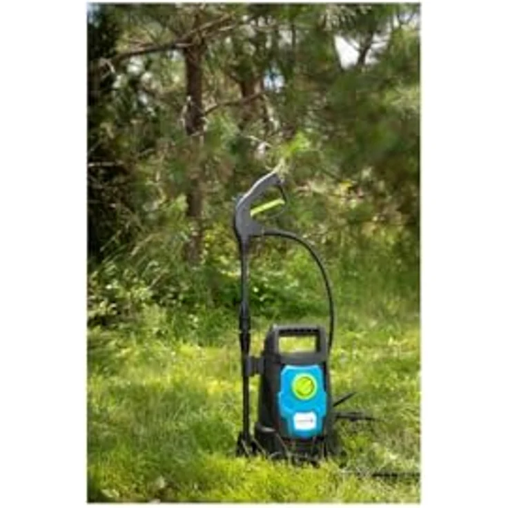 HÖGERT Technik Hochdruckreiniger 1500 W, 120 bar, Aluminium-Pumpengehäuse, IPX5 wasserdicht, 420 l/h, Zubehör inklusive, schwarz – Bild 2