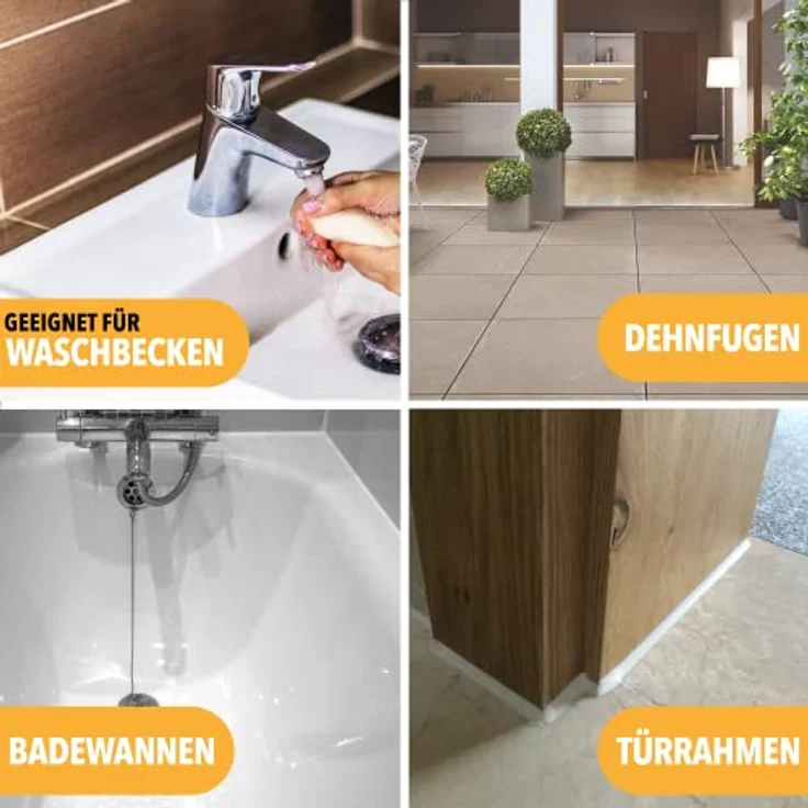 STONE REEF Silikon Abzieher Fugen 5in1 SET - Silikon Fugenglätter für perfekte elastische Fugen in trockenen und feuchten Bereichen - inkl. Aufbewahrungsbox - 5er Set für über 23 verschiedene Fugen-Formen - Silber. – Bild 4
