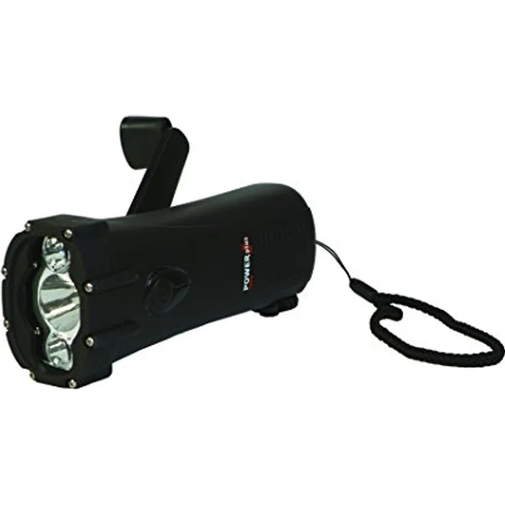 POWERplus Shark Wasserdichtes Dynamo Kurbel / USB aufladbares LED-Taschenlampe / Not Ladegerät Schwarz – Bild 1