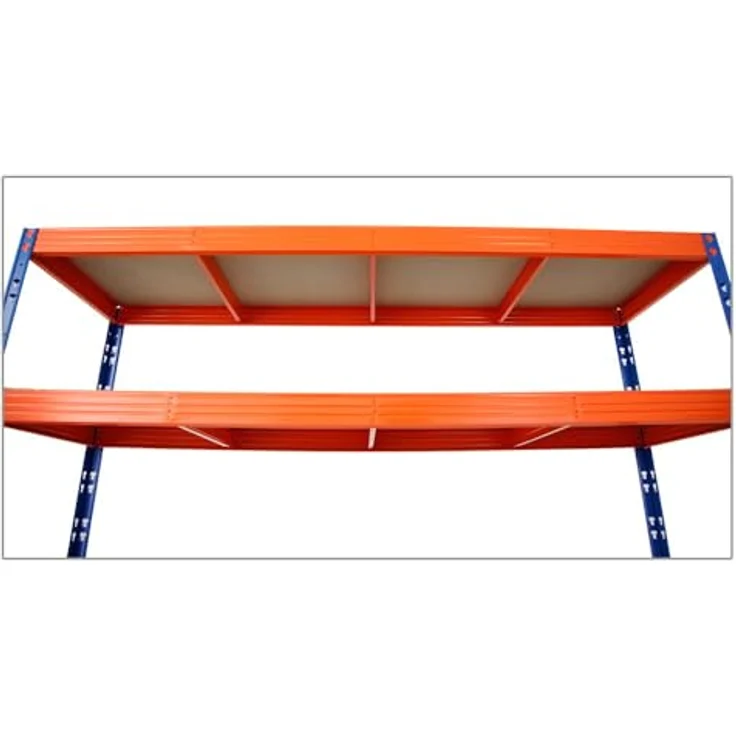 Proregal Schwerlastregal Profi RHINO, 200 cm hoch, 200 cm breit, 60 cm tief, Traglast 500 kg pro Boden, 4 Böden, Schwarz – Bild 4