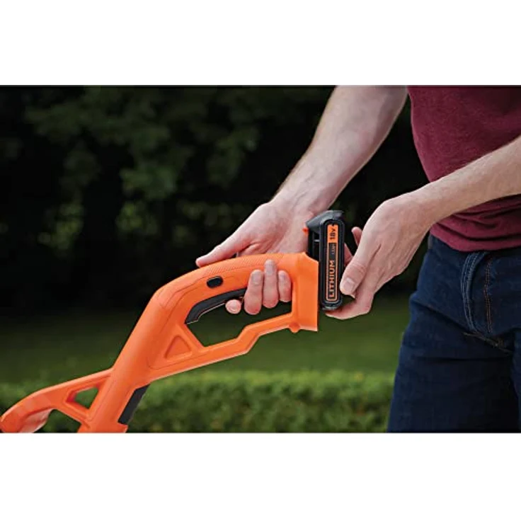 Black+Decker Rasentrimmer (18V 1,5Ah, 25 cm Schnittbreite, AFS Reflex Fadenverlängerung, für kleine und mittlere Gärten, inkl. Akku und Ladegerät) ST1823 – Bild 6
