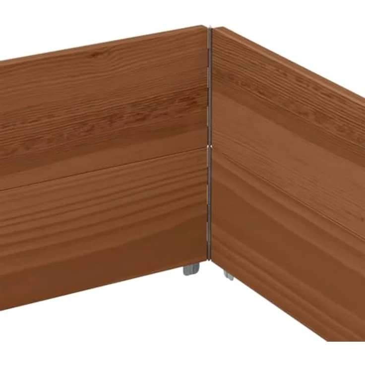 vidaXL Hochbeet Paletten-Aufsatzrahmen 150x100 Braun Massivholz Kiefer (2 Stk) – Bild 5