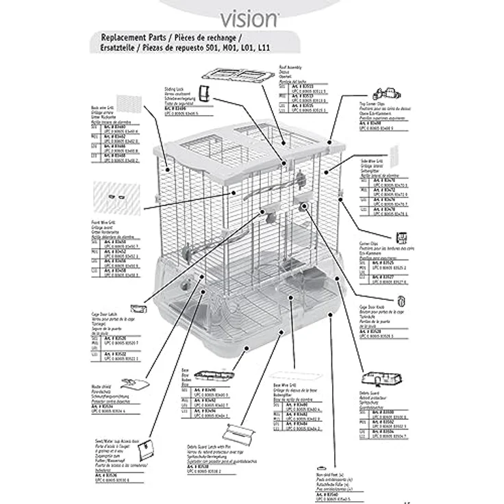 Vision Schmutz Guard Mehrweckverriegelung mit Pin Bird Cages – Bild 5