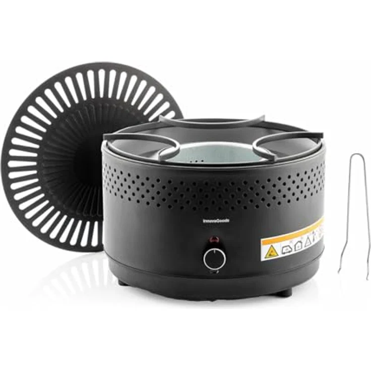 InnovaGoods® Tischgrill, tragbarer Holzkohlegrill ohne Rauch und Gerüche, anpassbar mit Batterien oder USB-C-Anschluss – Bild 2