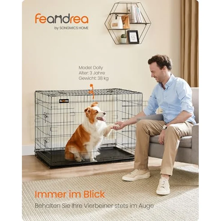 Feandrea Doggo, Gehege - Geschweisst mit Eisendraht, rostfrei, blau – Bild 2