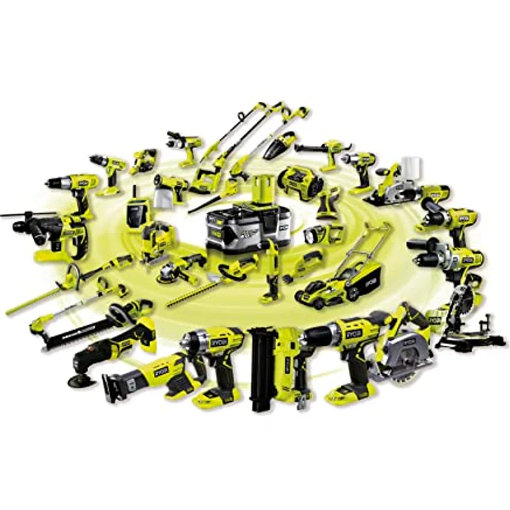 Ryobi Werkzeug Akku RB18L40 18V-4.0 AH LI-Ion, ONE PLUS - Ein Akku für Ryobi Rasentrimmer, Heckenscheren oder Akkuschrauber inkl. Ladestandsanzeige und langer Lebensdauer, Farbe: schwarz-grau – Bild 5