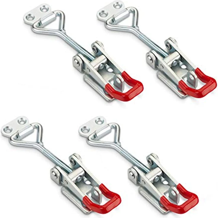4er Set JUNKER Spannverschluss M6 (Haltekraft 220kg, abschließbar) Stahl verzinkt verstellbarer Kistenverschluss - Preisvergleich – Bild 1