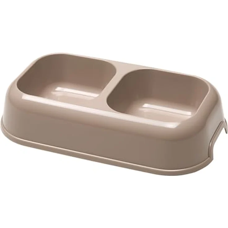 Ferplast Umweltfreundliche Partyschale, rutschfest, aus recyceltem Kunststoff, Doppelfach für Wasser und Futter (1,2 L) – Bild 2