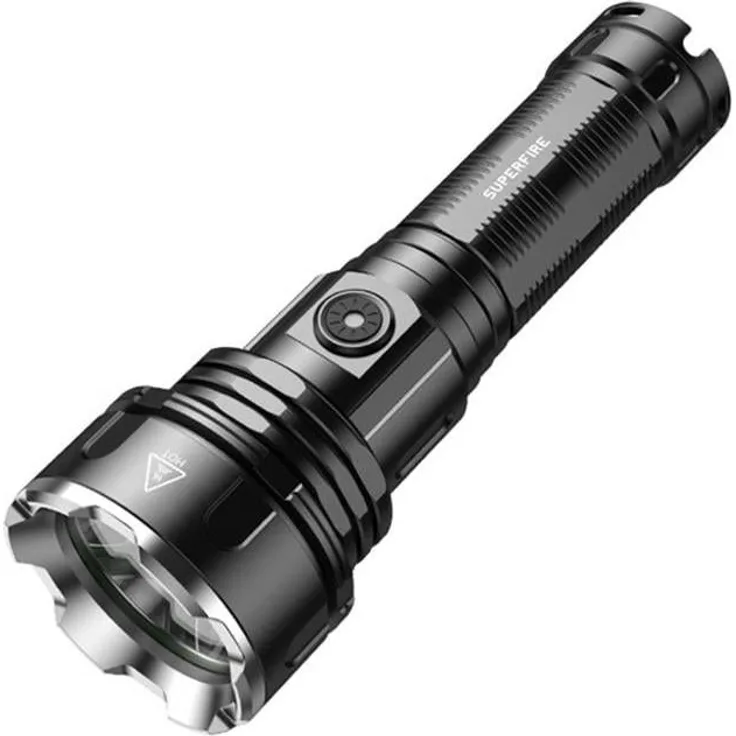 Superfire Taschenlampe R3 P90, 2700lm, USB, wasserdicht, 5 Lichtmodi, Powerbankfunktion, 17.50 cm