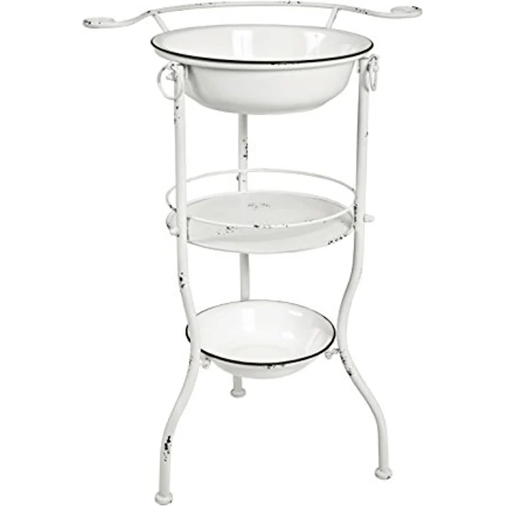 HAKU Möbel Waschtisch, Metall, antikweiß, B 56 x T 40 x H 85 cm – Bild 1