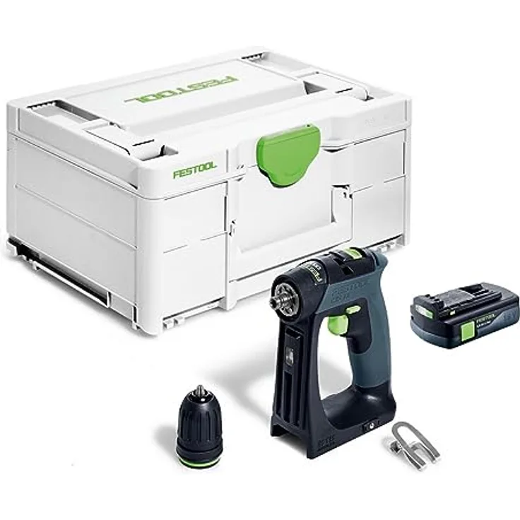 Festool Akku-Bohrschrauber CXS 18-Basic- 3,0, Kompakt und kraftvoll, inkl. 3,0 Ah Akkupack, Systainer und Schnellspannbohrfutter, 578063